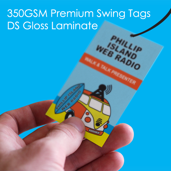 swing tag gloss 2 side laminate